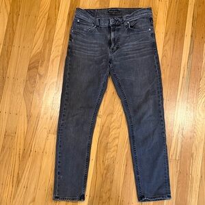 Lean Dean Nudie Jeans Dark Gray Slim Fit Denim